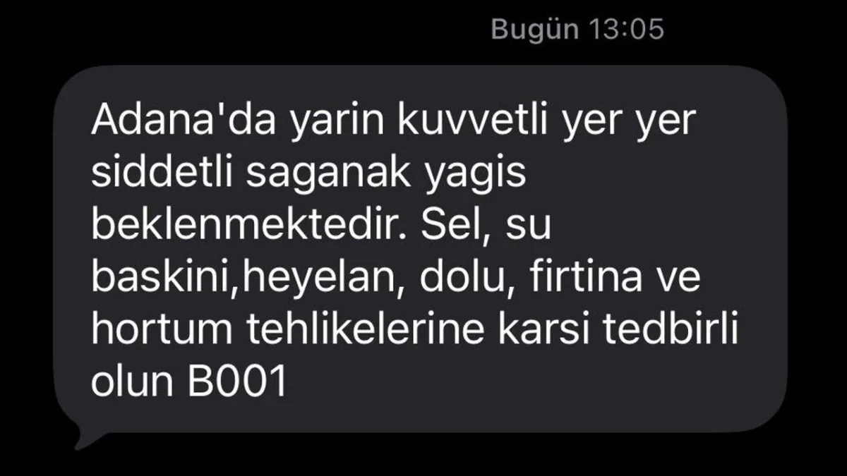 AFAD'dan Adana için uyarı